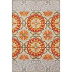 rugs modern Turuncu Çiçekli Dekoratif Ve Dokuma Taban Halı 4330, 150 x 150