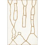 rugs modern Turuncu Çizgili Desenli Dokuma Taban Halı ve Yıkanabilir Halı miravip10460, 100 x 300