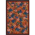 rugs modern Turuncu Floral Botanik Desenli Dokuma Taban ve Yıkanabilir Halı MYTH48, 140 x 200