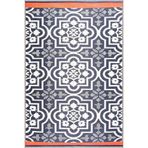 rugs modern Turuncu Gri Geometrik Baklavalı Çizgili Desenli Dekoratif Yıkanabilir Halı Miravip8409, 100 x 100
