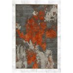 rugs modern Turuncu Gri Temalı Soyut Abstract Desenli Kreatif Modern Dekoratif Halı 5157, 100 x 300