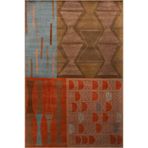 rugs modern Turuncu Kahve Temalı Soyut Karma Geometrik Desenli Kreatif Modern Dekoratif Halı 2977, 100 x 200