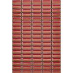 rugs modern Turuncu Kırmızı Temalı Geometrik Desenli Modern Dekoratif Halı 4535, 100 x 300