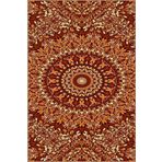 rugs modern Turuncu Kreatif Desenli Dokuma Taban Halı Ve Yıkanabilir Halı Miravip10454, 150 x 150