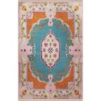 rugs modern Turuncu Mavi Temalı Geleneksel Motif Desenli Kreatif Vintage Dekoratif Halı 2018, 150 x 300