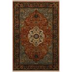 rugs modern Turuncu Mavi Temalı Geleneksel Motif Etnik Desenli Kreatif Vintage Dekoratif Halı 2875, 80 x 200