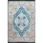 rugs modern Turuncu Mavi Temalı Geleneksel Motif Etnik Desenli Vintage Dekoratif Halı 2023, 100 x 200