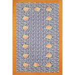 rugs modern Turuncu Papatya İşlemeli Yıkanabilir Dokuma Taban Halı miravip1062, 75 x 150