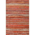 rugs modern Turuncu Renkli Dalgalı Yıkanabilir Dokuma Taban Halı miravip1036, 100 x 300
