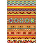 rugs modern Turuncu Sarı Tonlarda Altıgen Geometrik Desenli Modern Dekoratif Halı 4384, 100 x 300