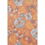 rugs modern Turuncu Temalı Çiçekli Desenli Dekoratif ve Dokuma Taban Yıkanabilir Halı miravip8889, 75 x 150