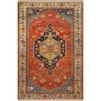 rugs modern Turuncu Temalı Çok Renkli Geleneksel Motif Etnik Desenli Vintage Dekoratif Halı 2405, 100 x 300