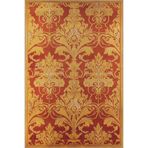 rugs modern Turuncu Temalı Desenli Dokuma Taban Halı ve Yıkanabilir Halı miravip10017, 75 x 200