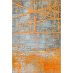 rugs modern Turuncu Temalı Desenli Dokuma Taban Halı Ve Yıkanabilir Halı Miravip10204, 100 x 100