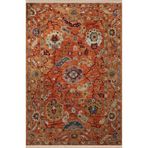rugs modern Turuncu Temalı Geleneksel Motif Etnik Çiçek Desenli Vintage Dekoratif Halı 2876, 155 x 230