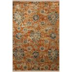 rugs modern Turuncu Temalı Motifli Etnik Çiçek Desenli Kreatif Vintage Dekoratif Halı 2834, 120 x 200