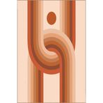 rugs modern Turuncu U Temalı Temalı Dokuma Taban ve Yıkanabilir Halı miravip9343, 150 x 300