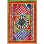 rugs modern Turuncu ve Karışık Renkli Çiçekli Floral Geometrik Modern Dekoratif Halı miravip224, 120 x 180