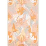 rugs modern Turuncu ve Karışık Renkli Çiçekli Kadın Modern Dekoratif Halı miravip212, 100 x 150