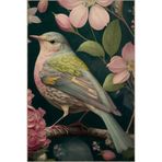 rugs modern Uçan Kuş ve Dal Çiçek Desenli Yıkanabilir Halı miravip8239, 75 x 300