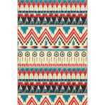 rugs modern Üçgen ve Daire Geometrik Desenli Renkli Dokuma Taban ve Dekoratif Halı 4359, 100 x 300