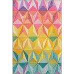 rugs modern Üçgen ve Karışık Renk Tonlarında Geometrik Desenli Dekoratif Halı 4077, 100 x 200