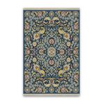 rugs modern Vintage Çini Desen Yeşil Etnik Desenli Dokuma Taban Dijital Baskılı Halı Mira 1392, 100 x 150
