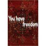 rugs modern Written Koleksiyonu Bordo Tema You Have Freedom Yazılı Desenli Modern Dekoratif Halı 07, 75 x 300