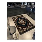 rugs modern Yeşil Antik Tasarım Serisi Bordo ve Bej Detaylı Desenli Vintage Dekoratif Halı antik27, antik27-75200