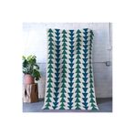 rugs modern Yeşil Mavi Temalı Dikey Şerit Geometrik Desenli Modern Dekoratif Halı 1639, 80 x 200