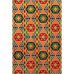rugs modern Yeşil Sarı Temalı Yıldız Geometrik Üçgen Şekil Desenli Modern Dekoratif Halı 2307, 80 x 150