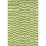 rugs modern Yeşil Temalı Dörtgen Geometrik Desenli Saçaklı Modern Dekoratif Halı 3161, 120 x 120