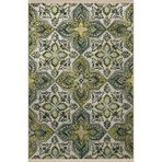 rugs modern Yeşil Temalı Geometrik Yıldız Motifli Etnik Çiçek Desenli Vintage Dekoratif Halı 2798, 80 x 200
