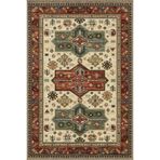 rugs modern Yeşil Turuncu Temalı Geleneksel Motif Desenli Vintage Dekoratif Halı 4512, 100 x 100