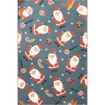 rugs modern Yılbaşı Temalı Çok Renkli Noel Baba Karma Süs Desenli Kreatif Modern Dekoratif Halı 2235, 80 x 300
