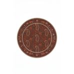 rugs modern Yuvarlak Şal Desenli Çok Renkli Dokuma Taban Dekoratif Halı, 150 x 150