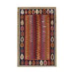 rugs modern Zigzag Etnik Desenli Çok Renkli Dekoratif Dokuma Taban Halı Mira 1275, 80 x 150