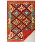 RUGSMODERN Cotton Pamuklu Çok Renkli Otantik Ve Etnik Desenli Kilim Orange 503