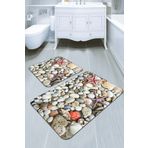 Rugviva BS207 Dijital 2'li 60x90 cm + 60x60 cm Banyo Paspas Seti