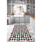 Rugviva Dijital Baskı Makinede Yıkanabilir Mutfak Halısı Kirazlı Ar329, Kırmızı, 100 X 200