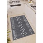 Rugviva Kadın Gri Kaymaz Tabanlı Mutfak Halısı, Gri, 120 X 180
