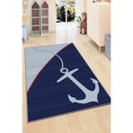 Rugviva Kaymaz Tabanlı Halı Çocuk Kd51 Denizci, Denizci, 100 X 180