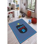 Rugviva Kaymaz Tabanlı Makinede Yıkanabilir Çocuk Halısı Kd108 Taraftar Trabzon, Bordo, 120 X 180