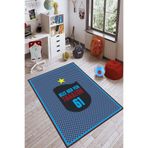 Rugviva Kaymaz Tabanlı Makinede Yıkanabilir Çocuk Halısı Kd108 Taraftar Trabzon, Bordo, 80 X 150