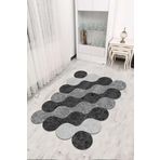 Rugviva Kaymaz Tabanlı Makinede Yıkanabilir Halı Rv316 Lazer, Siyah, 160 X 230
