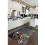 Rugviva Kaymaz Tabanlı Makinede Yıkanabilir Mutfak Halısı Mt27, Kahverengi, 80 X 180