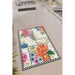 Rugviva Kaymaz Tabanlı Mutfak Halısı, Mavi, 100 X 200