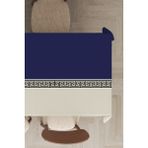 RugViva Leke Tutmayan Dokuma Elit Yıkanır Kumaş Avangarde Masa Örtüsü MSO143 - 140 x 240 cm - Lacivert