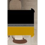 RugViva Leke Tutmayan Dokuma Elit Yıkanır Kumaş Avangarde Masa Örtüsü MSO148 - 140 x 180 cm - Sarı