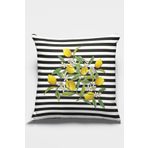 Rugviva Limonlu Premium Kumaş Tay Tüyü Döşemelik Dekoratif Çift Taraflı Kırlent Kılıfı 43X43Cm Krl116
